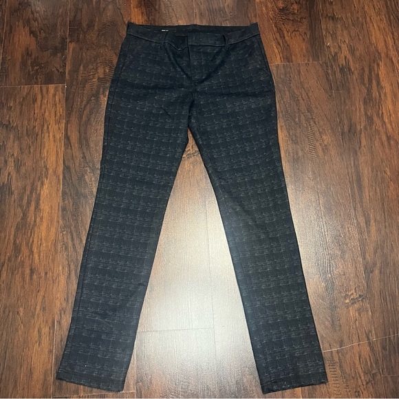 Kut From The Kloth Diana Skinny Black Charcoal Patterned Mid Rise Trousers 12 - Picture 1 of 16